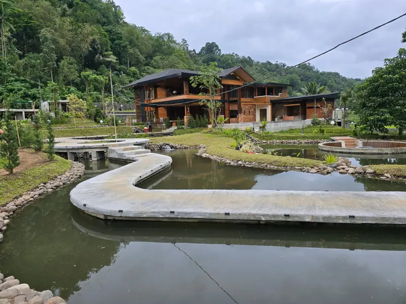 The Grand Villa and water-garden walkway